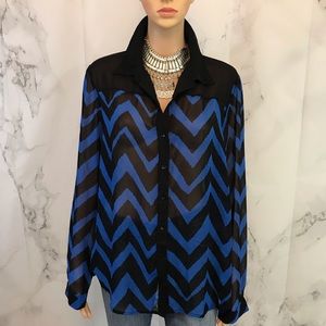 Zac & Rachel Translucent Button Down Shirt